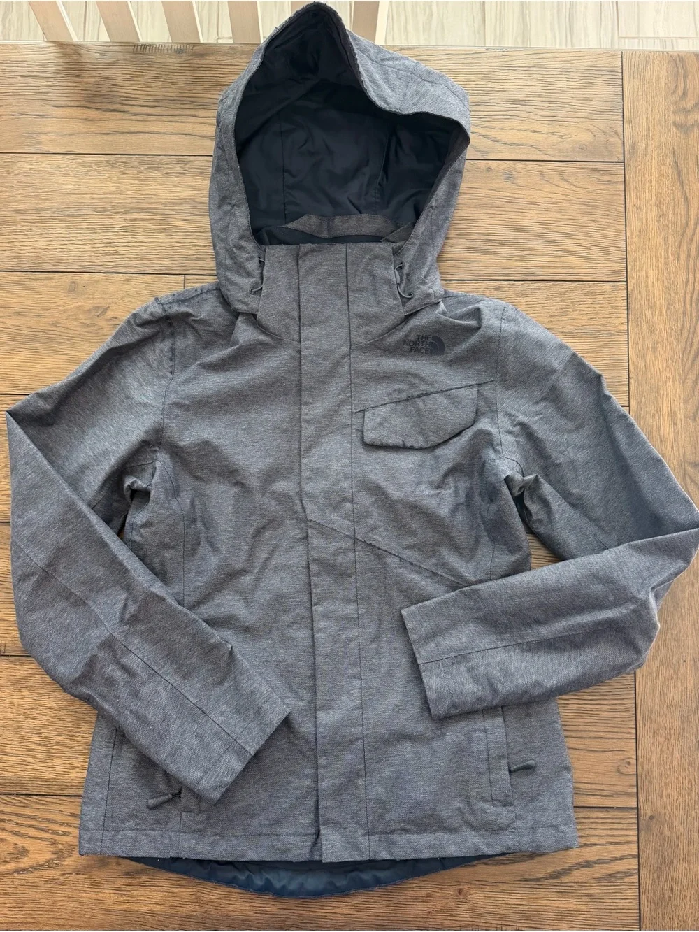 The North Face women’s Hooded Gray Shell Jacket size small